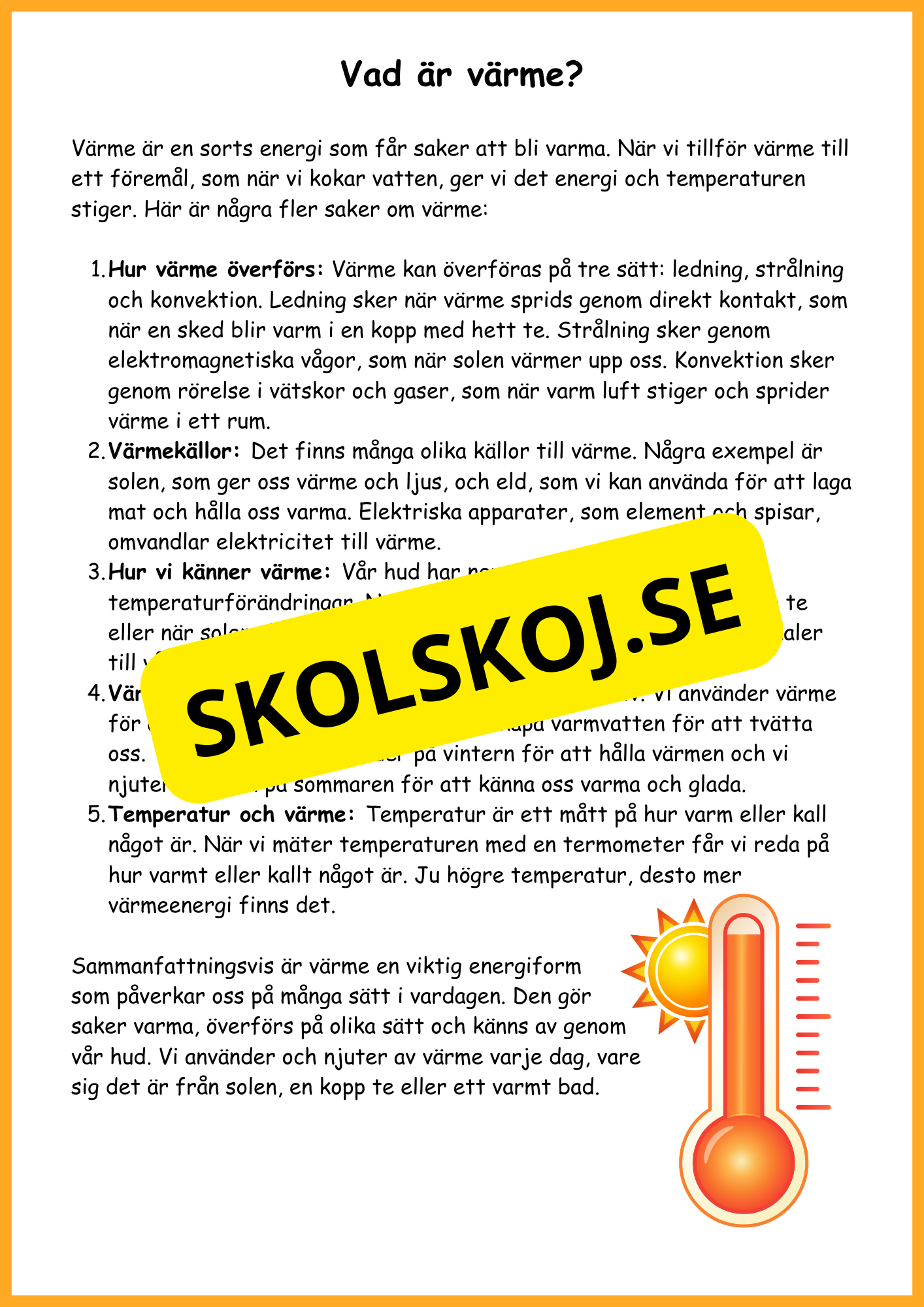 Värme - Häfte - Årskurs 4 - 6