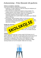 Vattenmolekyler och deras förändringar - Naturorienterande ämnen NO