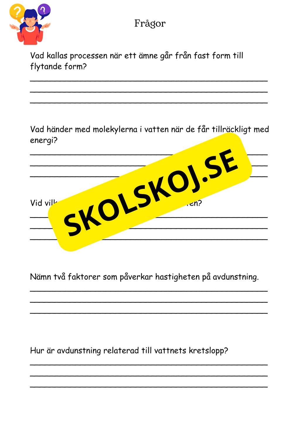Vattenmolekyler och deras förändringar - Naturorienterande ämnen NO