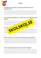 Vattenmolekyler och deras förändringar - Naturorienterande ämnen NO