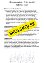 Vattenmolekyler och deras förändringar - Naturorienterande ämnen NO