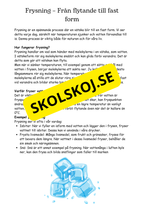 Vattenmolekyler och deras förändringar - Naturorienterande ämnen NO