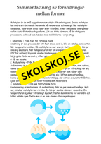 Vattenmolekyler och deras förändringar - Naturorienterande ämnen NO