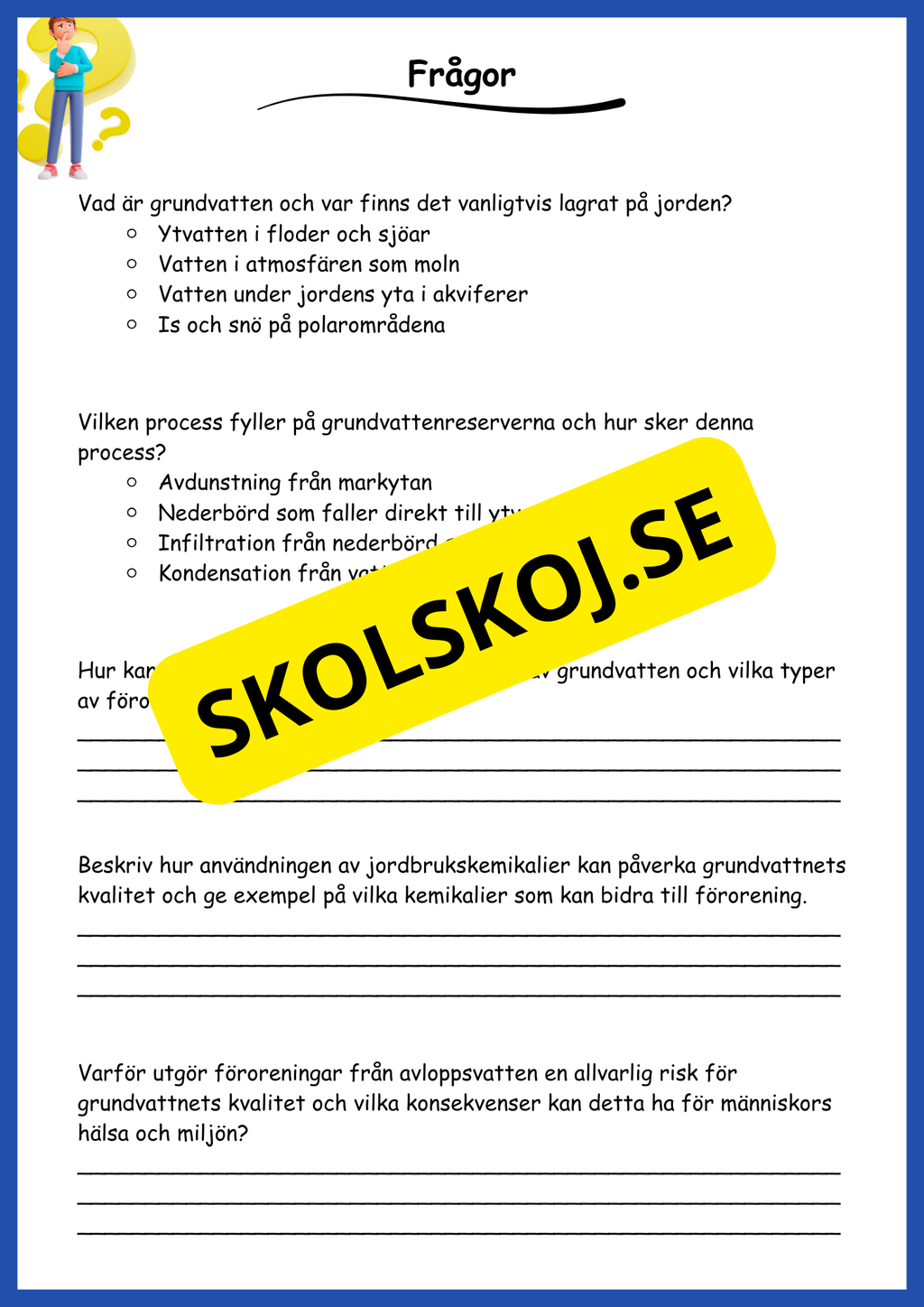 Vattnets egenskaper och kretslopp