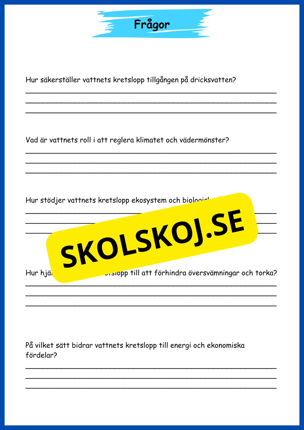 Vattnets kretslopp