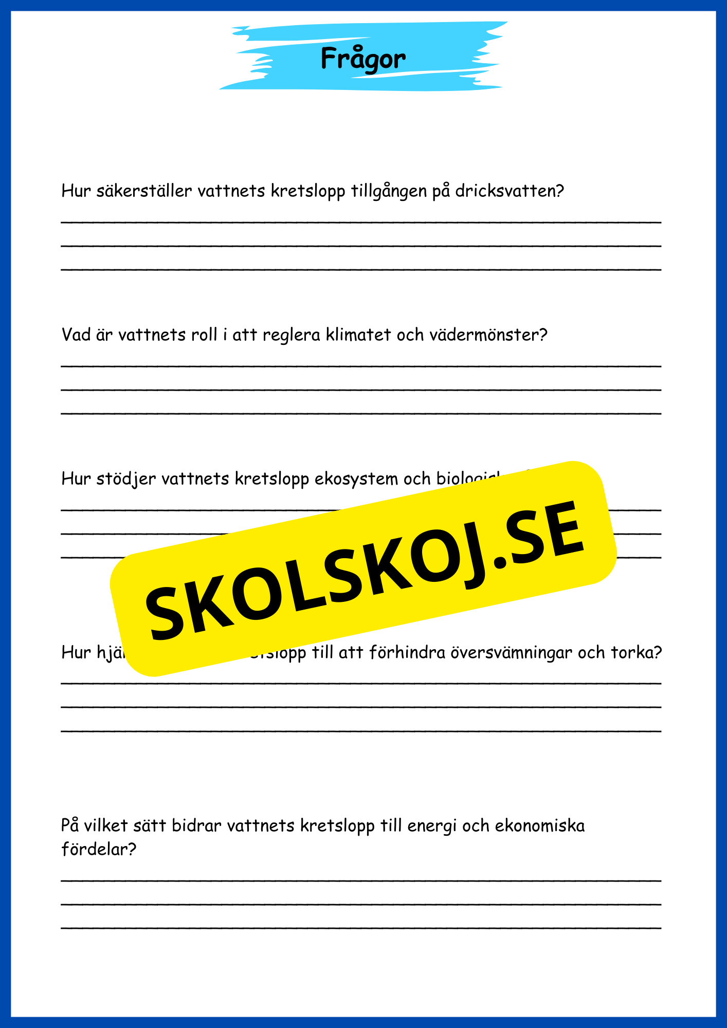 Vattnets kretslopp