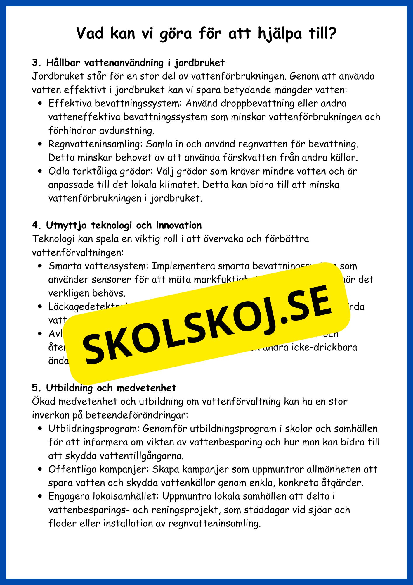 Vattnets kretslopp