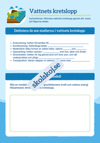 Vattnets kretslopp uppgifter