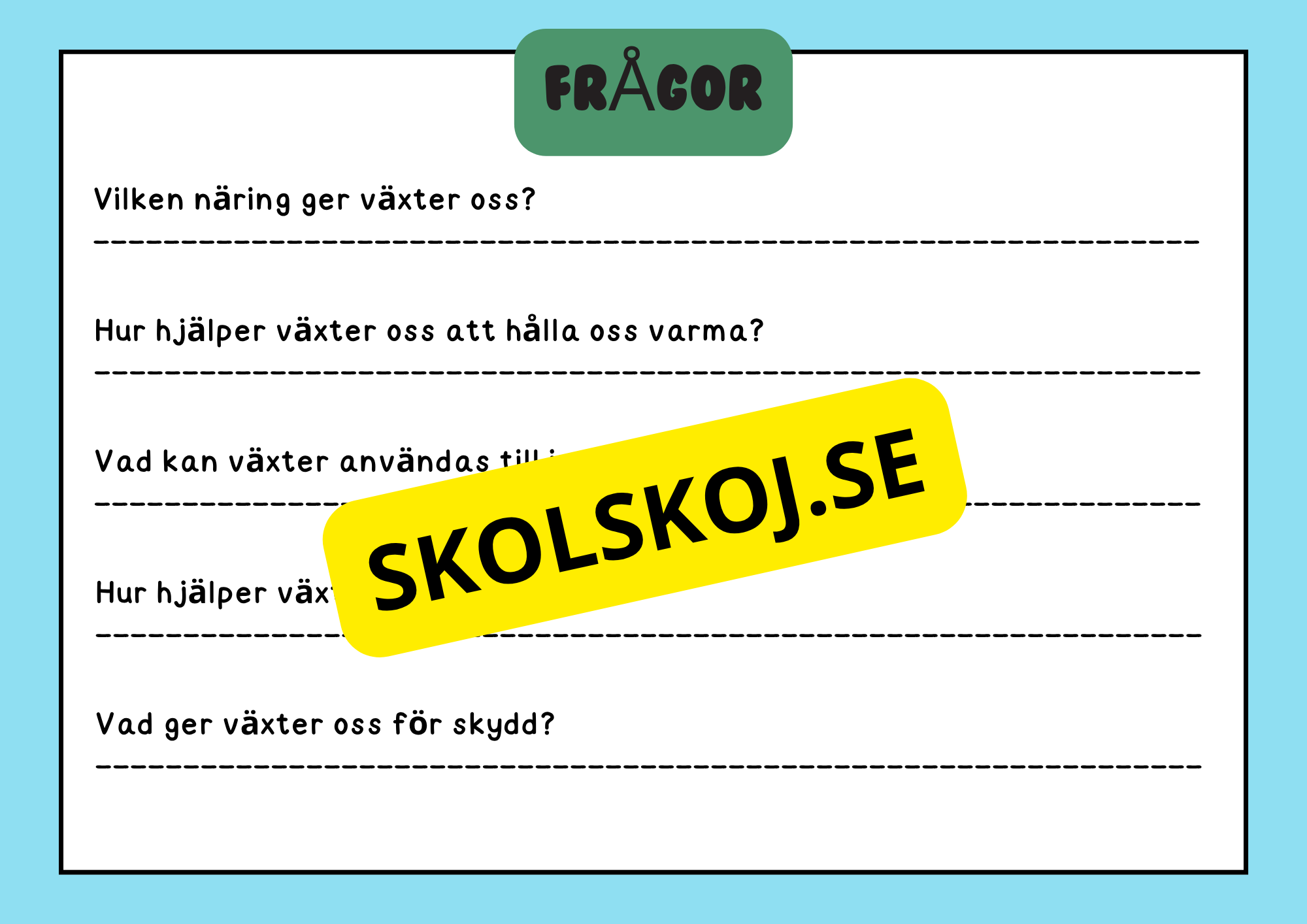 Växternas liv - Häfte - Årskurs 3 - 6