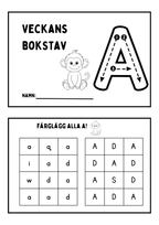 Veckans boksav - Alfabetet (50 sidor)