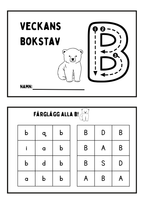 Veckans boksav - Alfabetet (50 sidor)