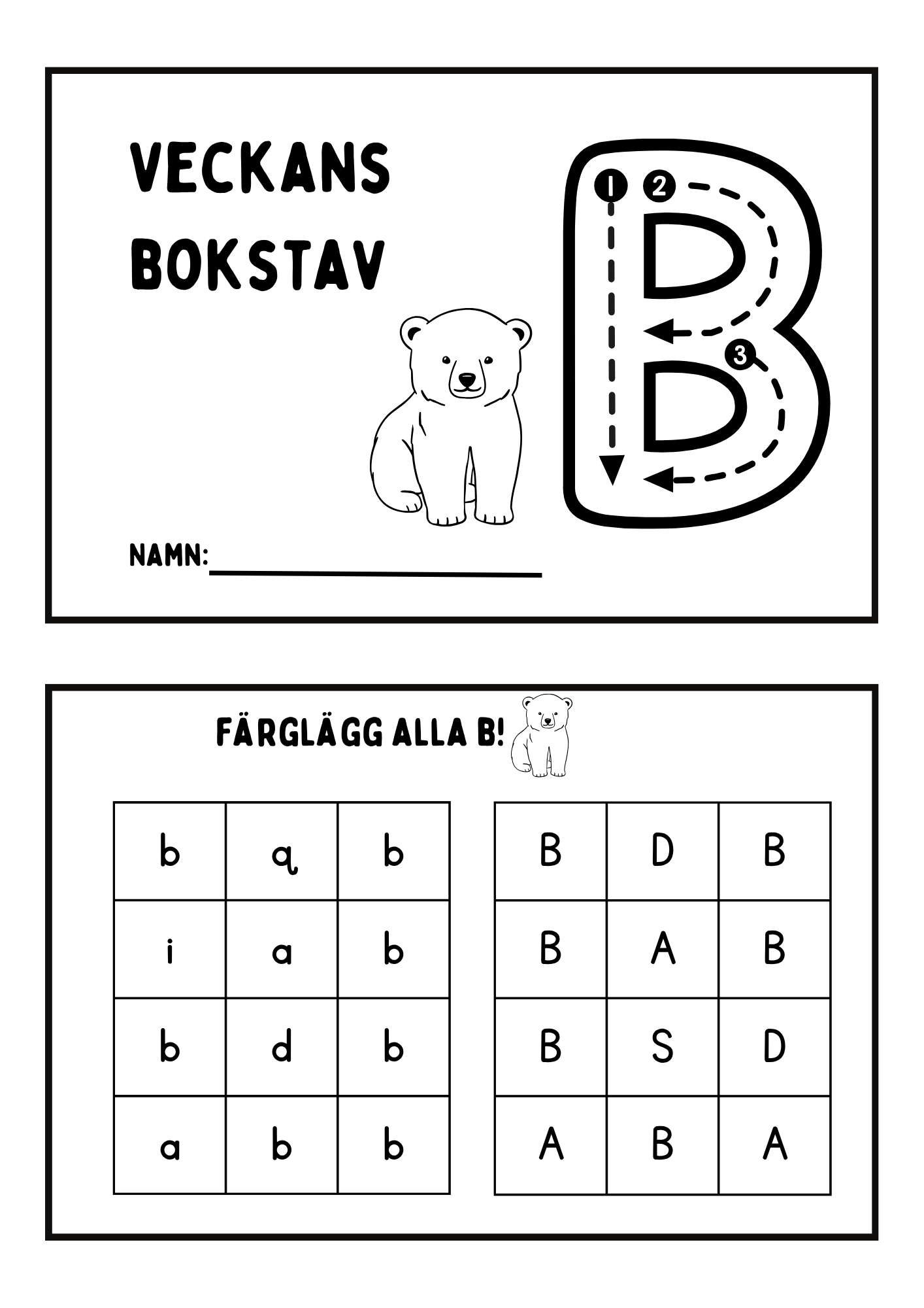 Veckans boksav - Alfabetet (50 sidor)