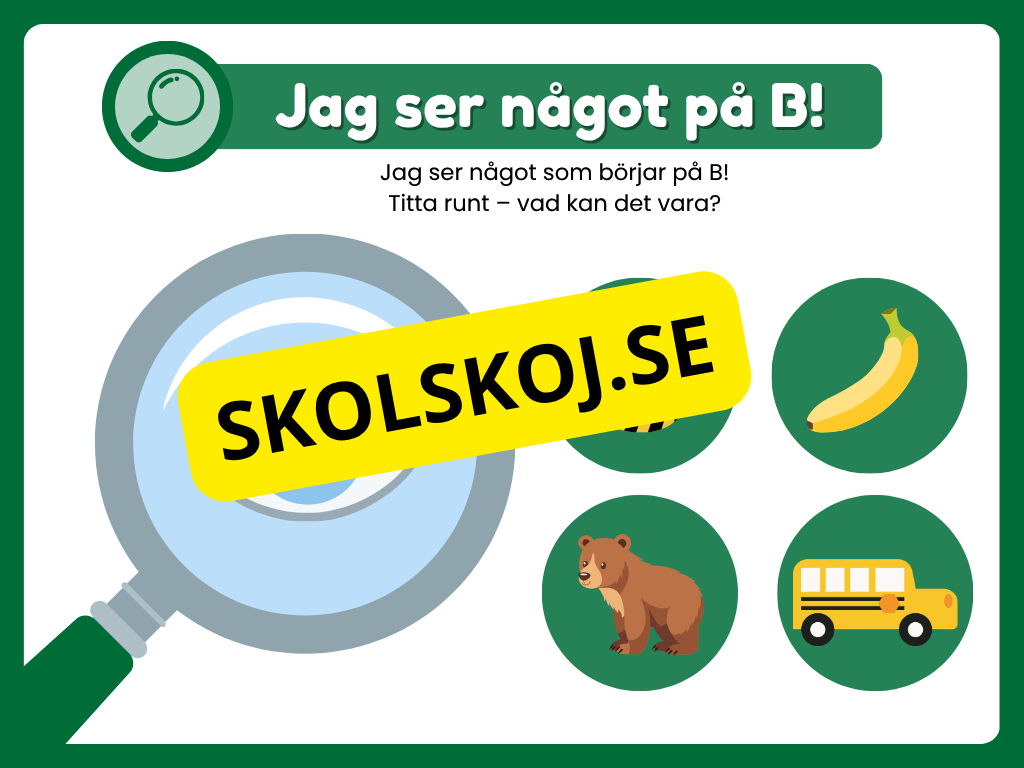 Veckans bokstav - Bokstaven B