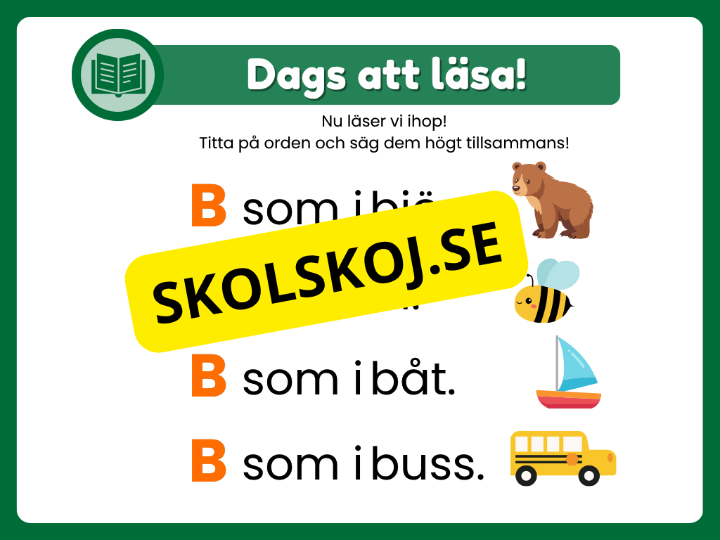 Veckans bokstav - Bokstaven B