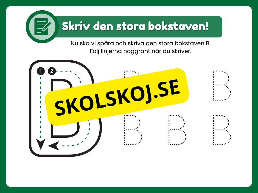 Veckans bokstav - Bokstaven B