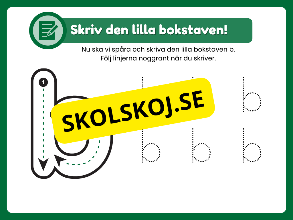 Veckans bokstav - Bokstaven B
