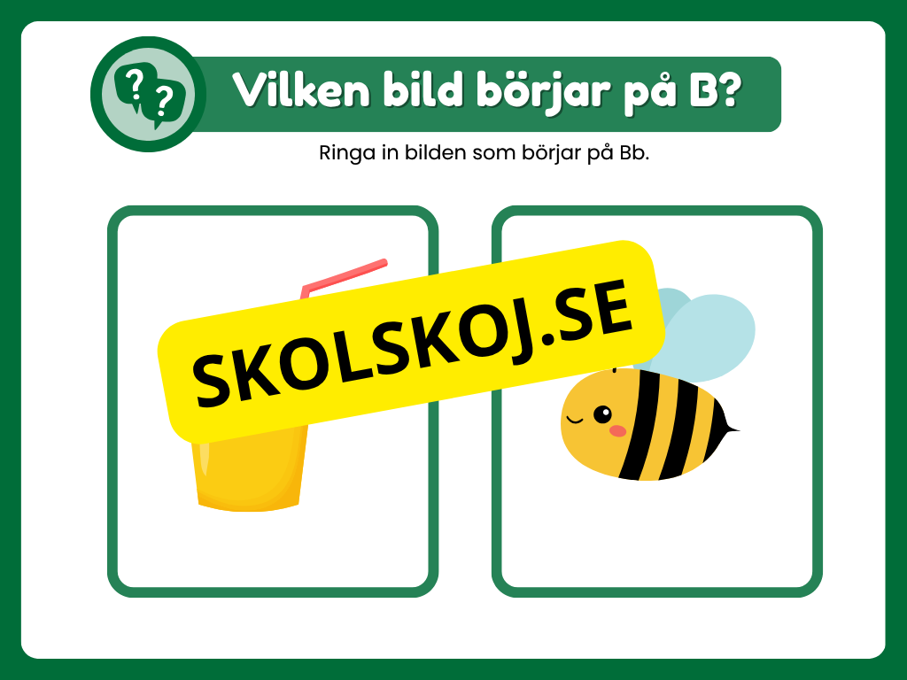 Veckans bokstav - Bokstaven B