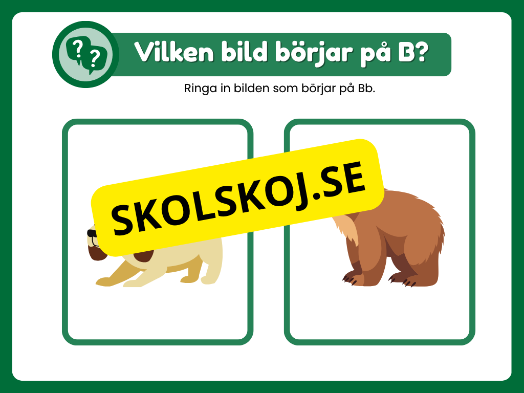 Veckans bokstav - Bokstaven B