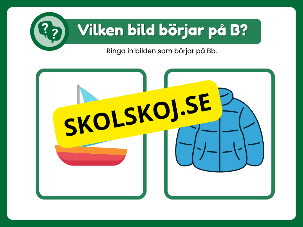 Veckans bokstav - Bokstaven B