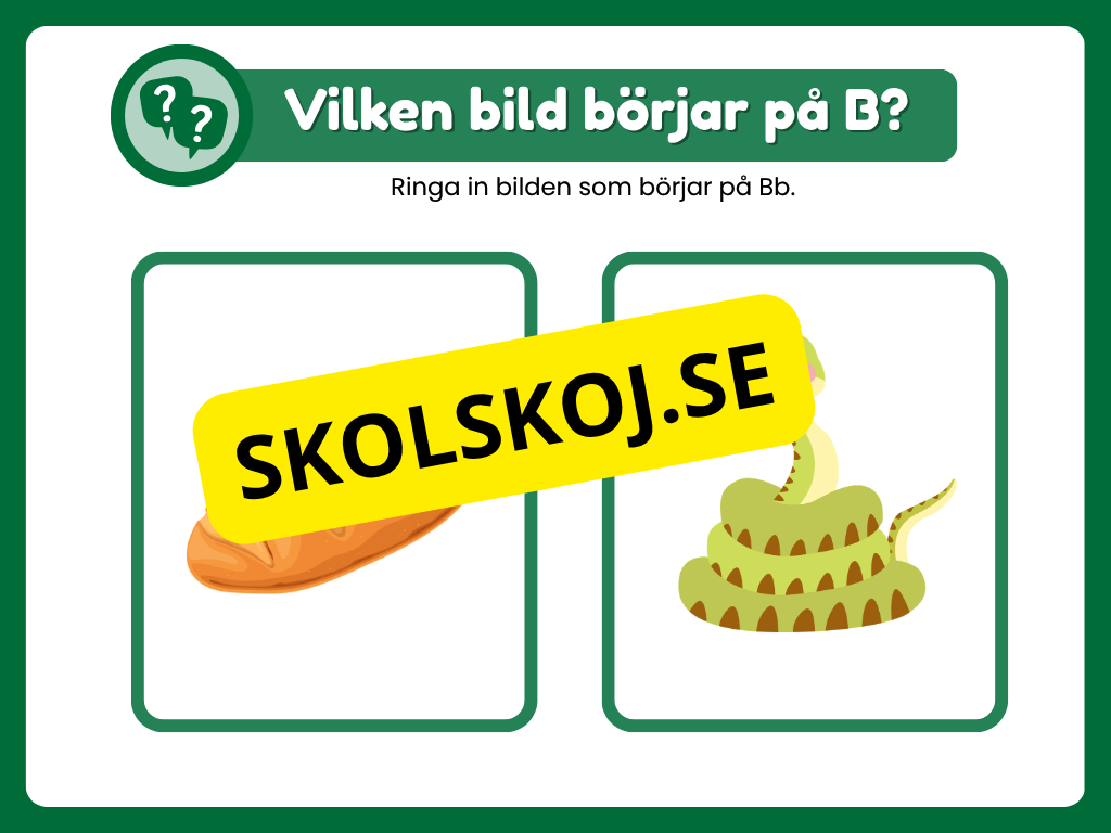 Veckans bokstav - Bokstaven B