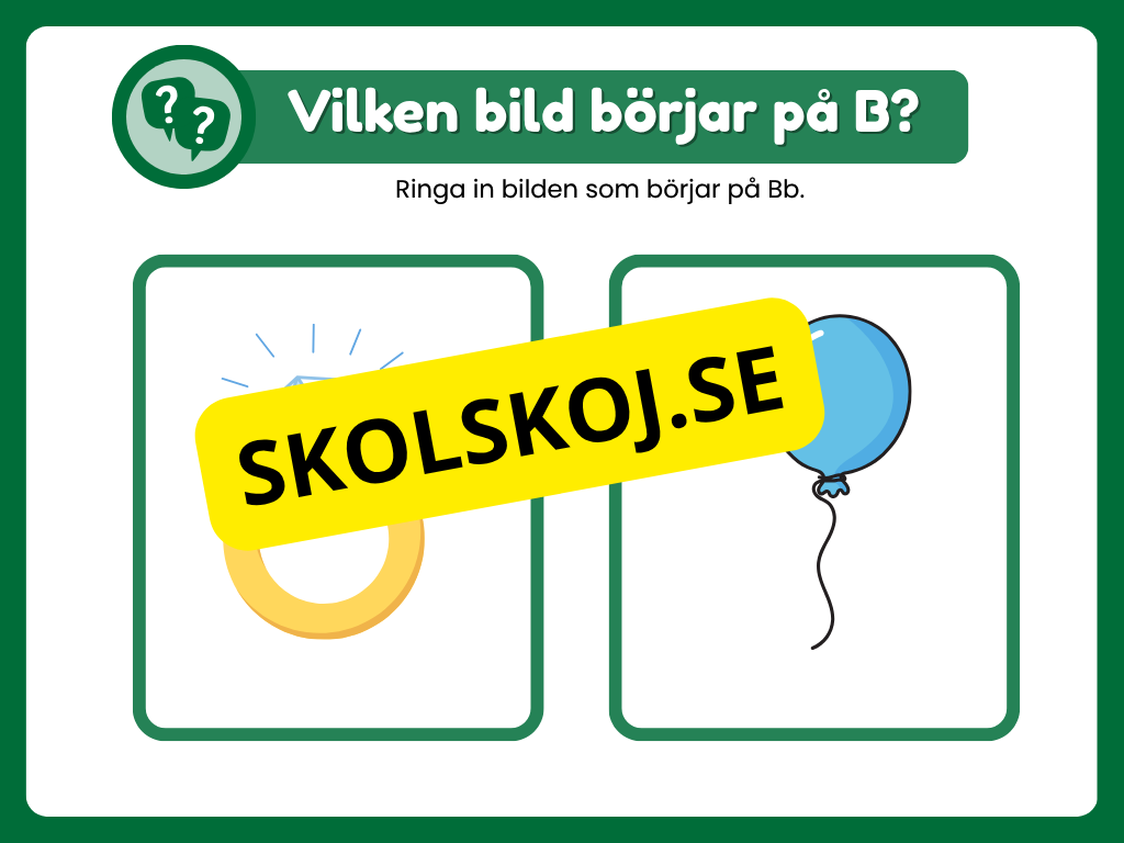 Veckans bokstav - Bokstaven B