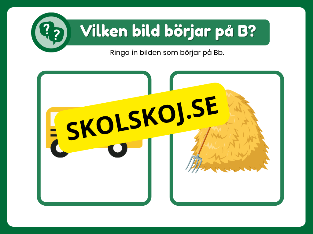 Veckans bokstav - Bokstaven B
