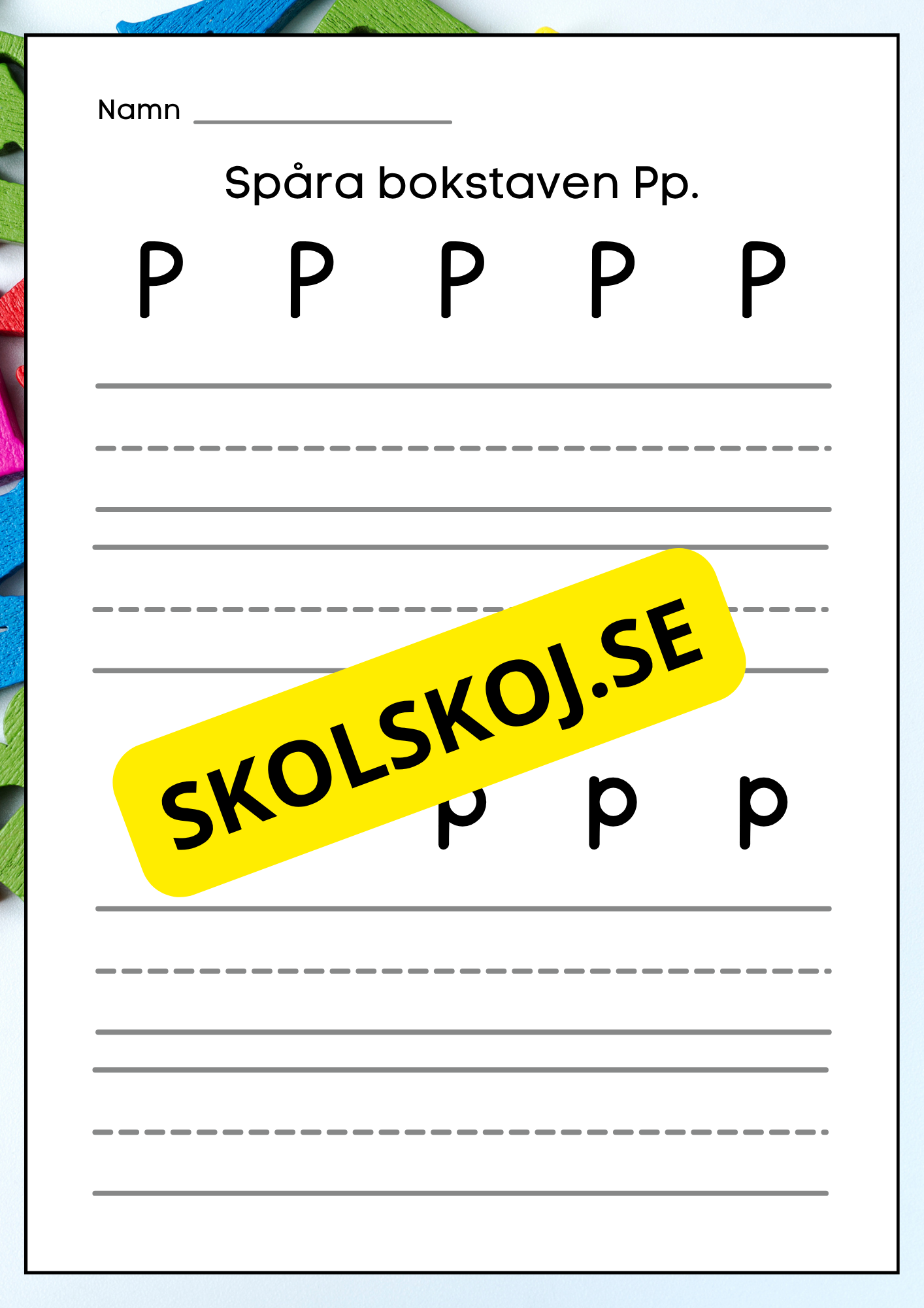 Veckans bokstav - Bokstaven Pp