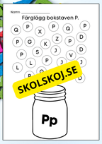 Veckans bokstav - Bokstaven Pp