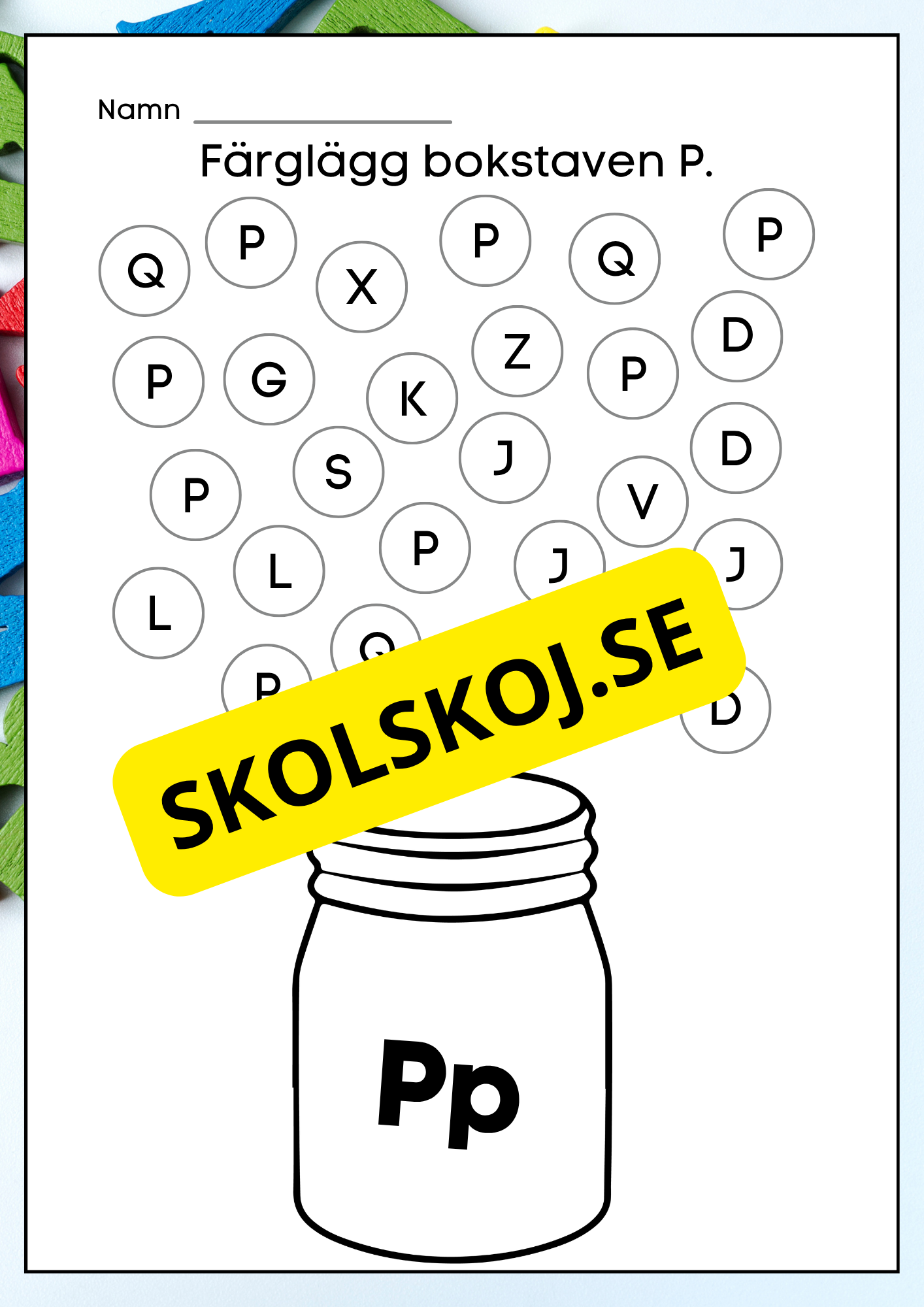 Veckans bokstav - Bokstaven Pp