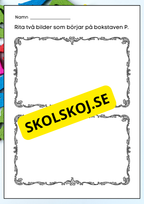 Veckans bokstav - Bokstaven Pp