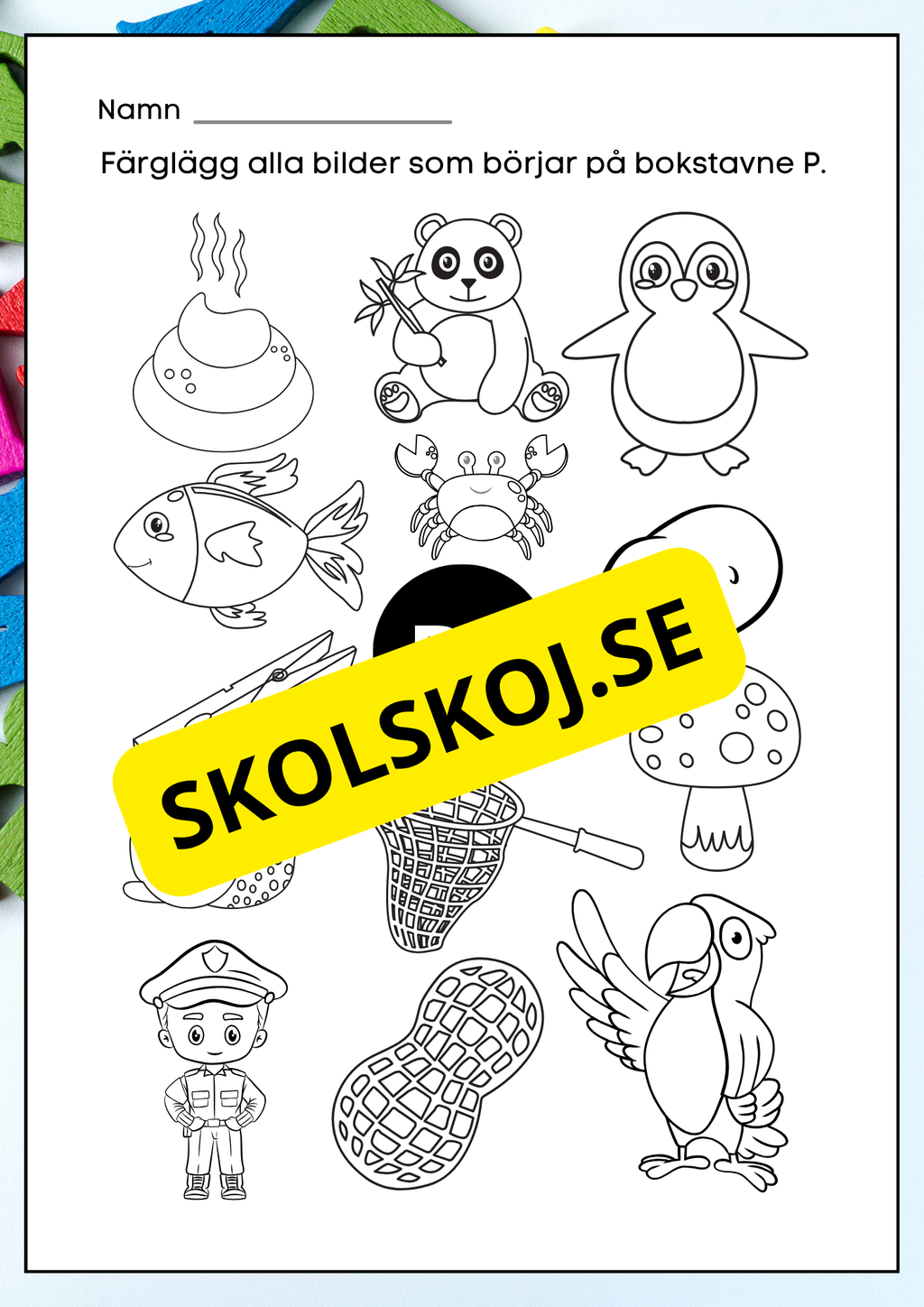 Veckans bokstav - Bokstaven Pp