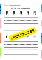 Veckans bokstav - Bokstaven Rr
