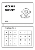 Veckans bokstav - Förskola - Årskurs 1 (87 sidor)