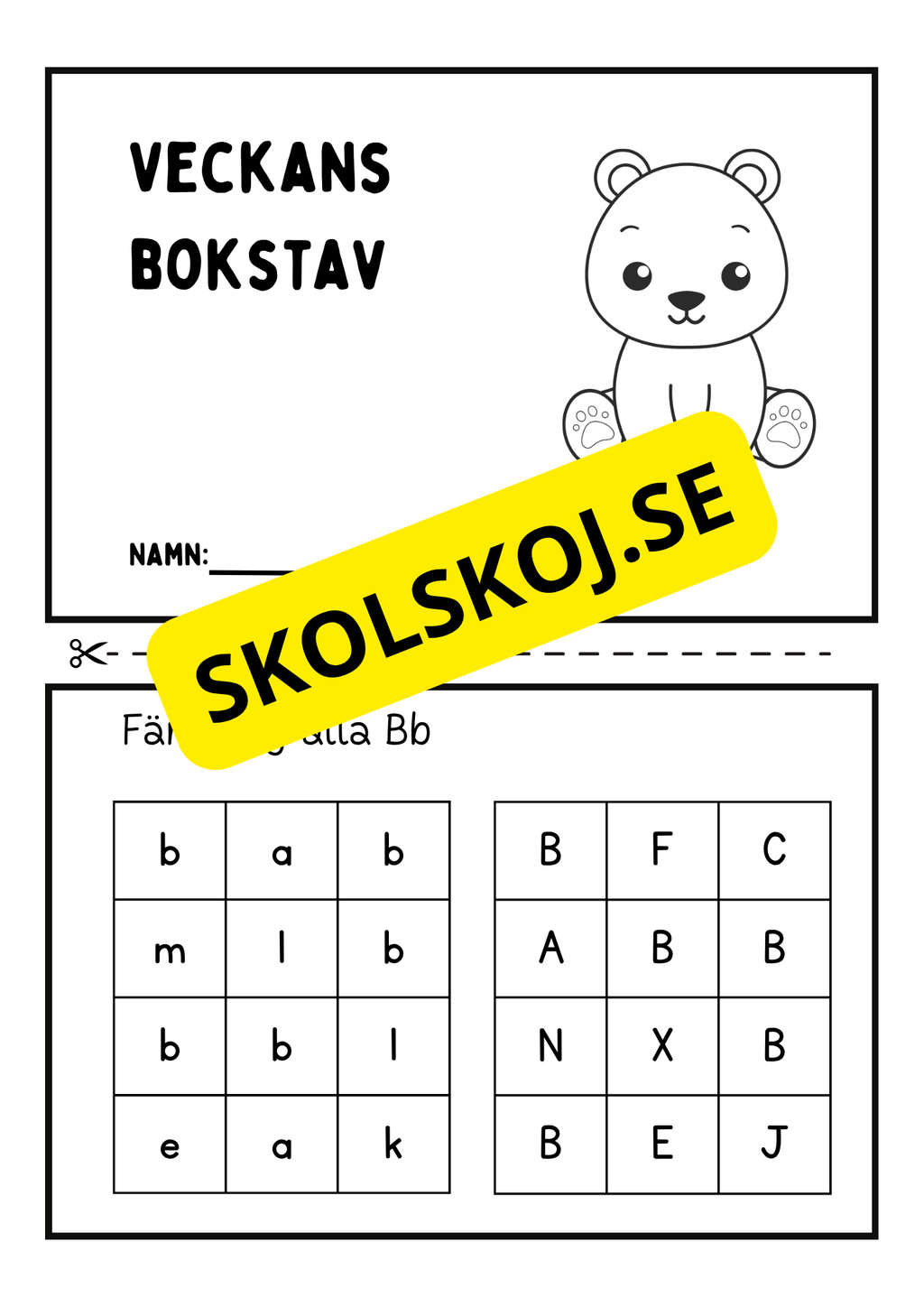 Veckans bokstav - Förskola - Årskurs 1 (87 sidor)