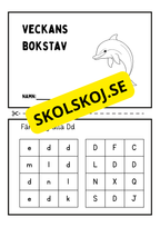 Veckans bokstav - Förskola - Årskurs 1 (87 sidor)