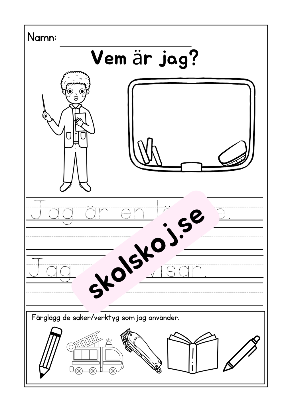 Vem är jag - Tema yrken