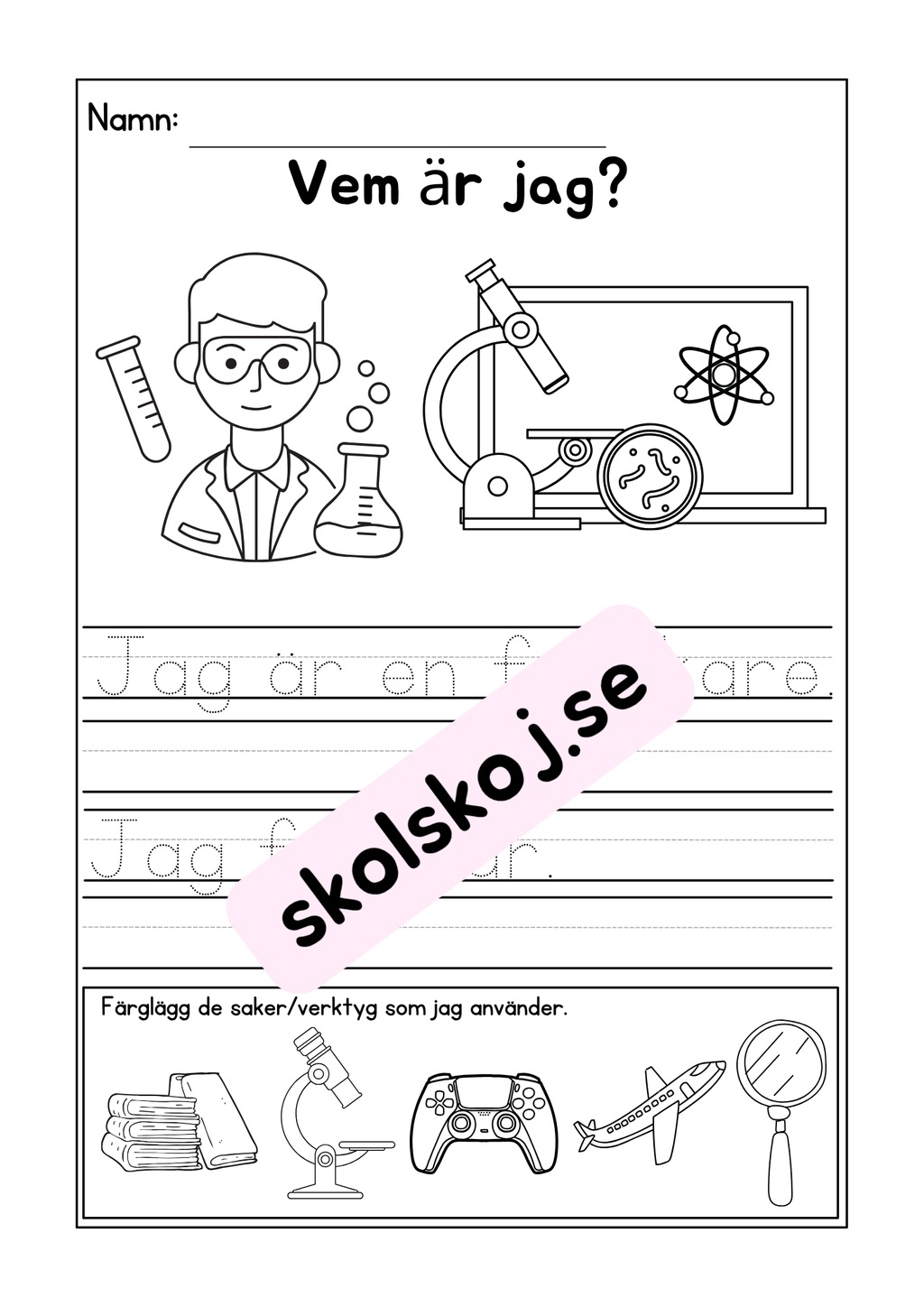 Vem är jag - Tema yrken
