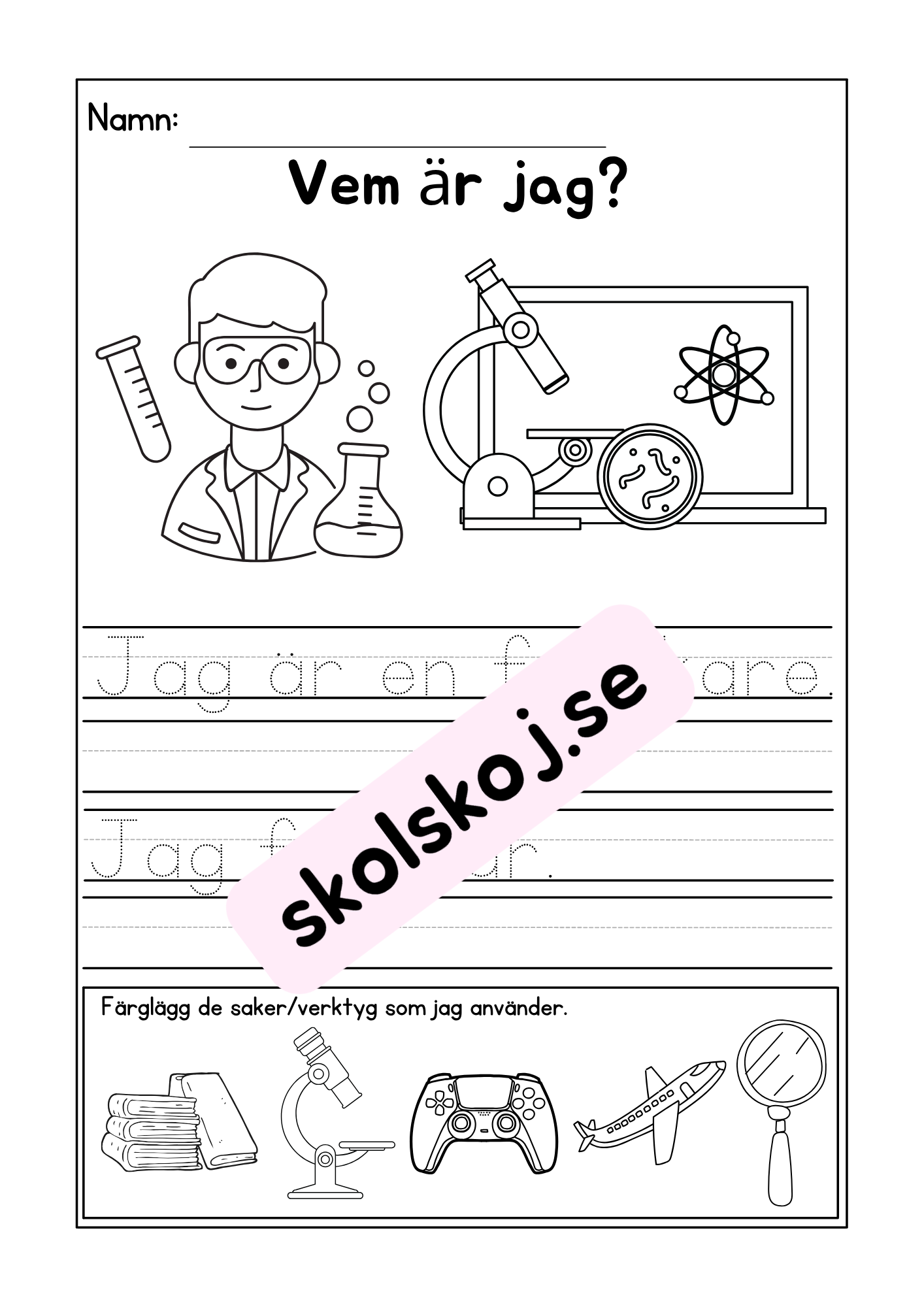 Vem är jag - Tema yrken