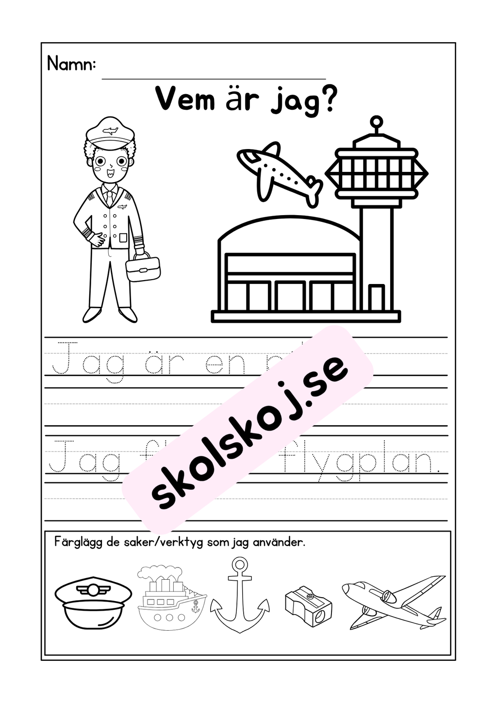 Vem är jag - Tema yrken