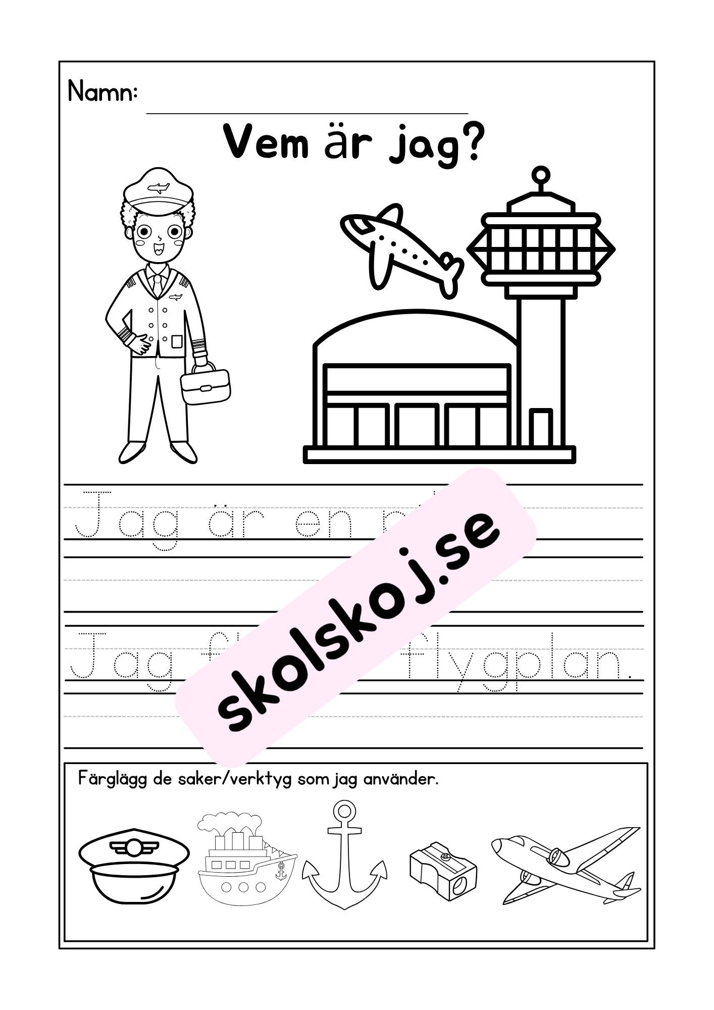 Vem är jag - Tema yrken