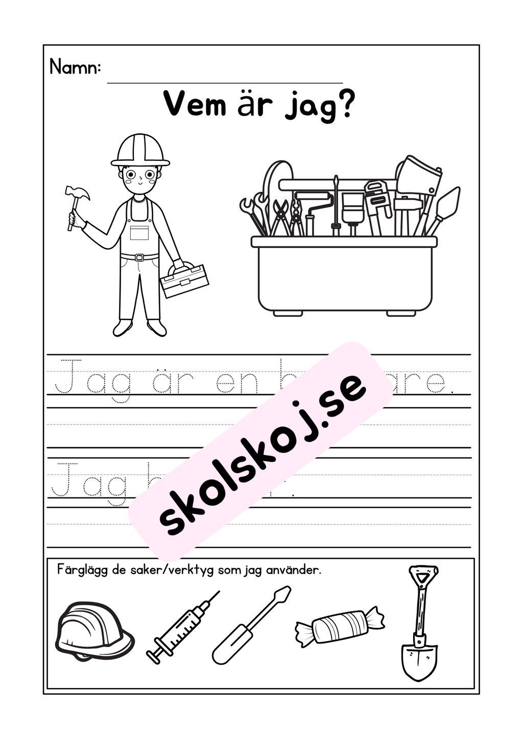 Vem är jag - Tema yrken