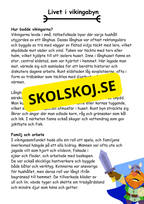 Vikingatiden livet, gudarna och städerna - Läsförståelse