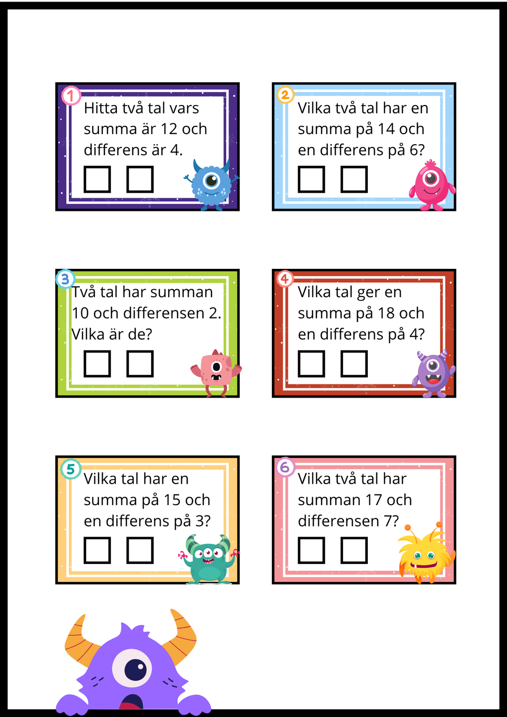 Vilka är talen?