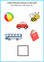 Vilken bokstav börjar orden på?