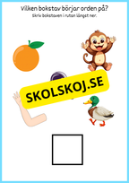 Vilken bokstav börjar orden på?