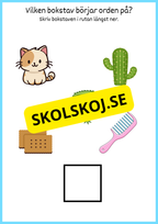 Vilken bokstav börjar orden på?
