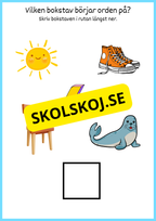Vilken bokstav börjar orden på?
