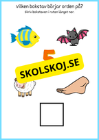 Vilken bokstav börjar orden på?