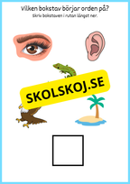 Vilken bokstav börjar orden på?