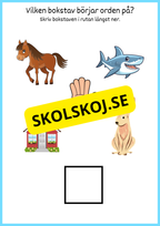 Vilken bokstav börjar orden på?